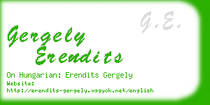 gergely erendits business card